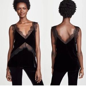 Cami NYC The Josie Lace & Velvet Top in Size M